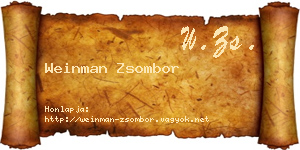 Weinman Zsombor névjegykártya
